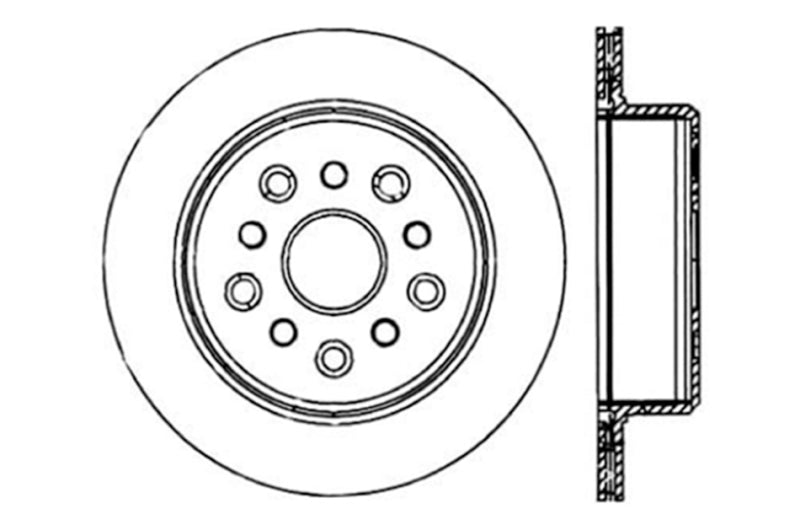 Stoptech 128.44105L StopTech 93-98 Toyota Supra Turbo Drilled Left Rear Rotor