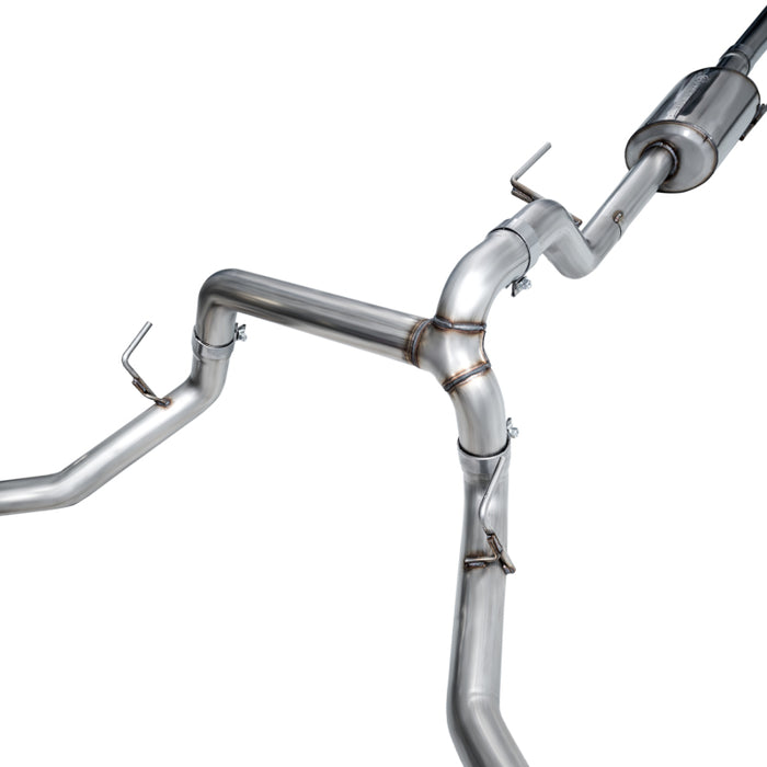 AWE Tuning 3015-33402 2021+ Ford F-150 Tremor (w/ Bumper Cutouts) 0FG Resonated Catback - Diamond Black Tips