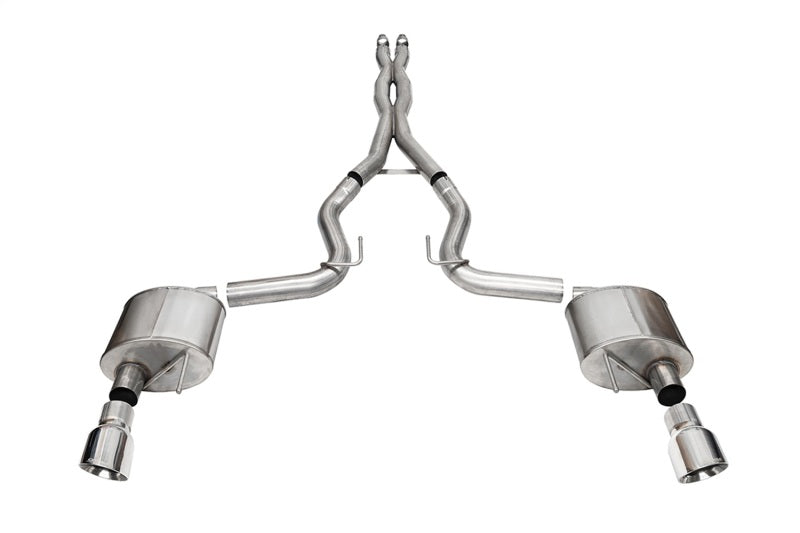 CORSA Performance 21250 Corsa 24+ Ford Mustang GT Xtreme Cat-Back Exhaust Sys. 3.0in Dual Rear Exit w/4.5in Pro Series Tips