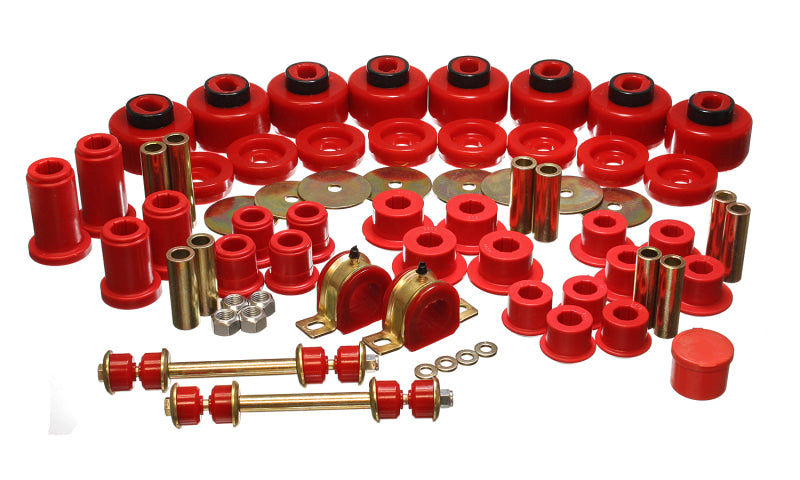 Energy Suspension 3.18128R 01-06 Chevy Silverado 4WD Red Hyper-flex Master Bushing Set