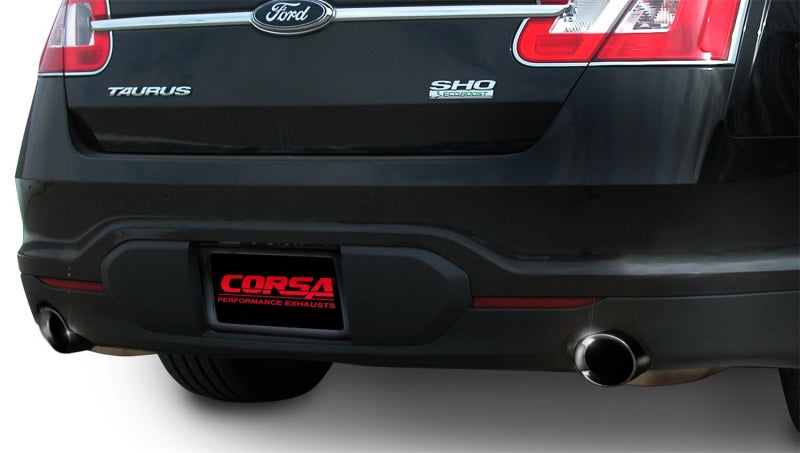 CORSA Performance 14315BLK Corsa 2010-2019 Ford Taurus SHO 3.5L V6 Turbo Sport Cat-Back Exhaust w/ Dual 4in Black Tips