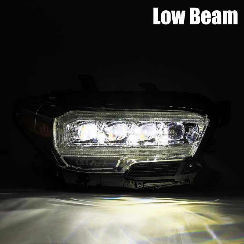 AlphaRex 880707 16-20 Toyota Tacoma NOVA LED Projector Headlights Plank Style Black w/Activation Light