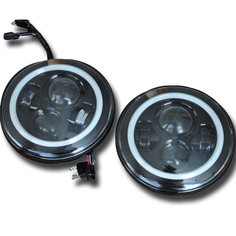 DV8 Offroad HL7JK-01 07-18 Jeep Wrangler JK LED Projector Headlights