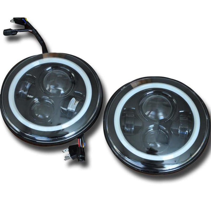 DV8 Offroad HL7JK-01 07-18 Jeep Wrangler JK LED Projector Headlights