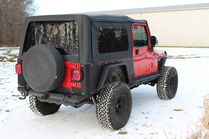 Fishbone Offroad FB23029F 97-06 Jeep Wrangler TJ Steel Tube Fenders Front 3In Flare - Blk Textured Powdercoat
