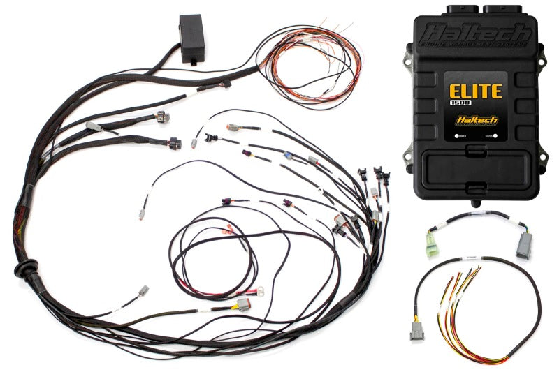 Haltech HT-150975 Elite 1500 Terminated Harness ECU Kit w/ Square EV1 Injector Connectors