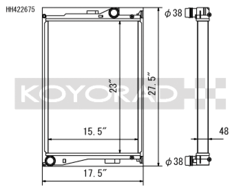 Koyo HH422675 01-06 BMW E46 M3 3.2L I6 Radiator