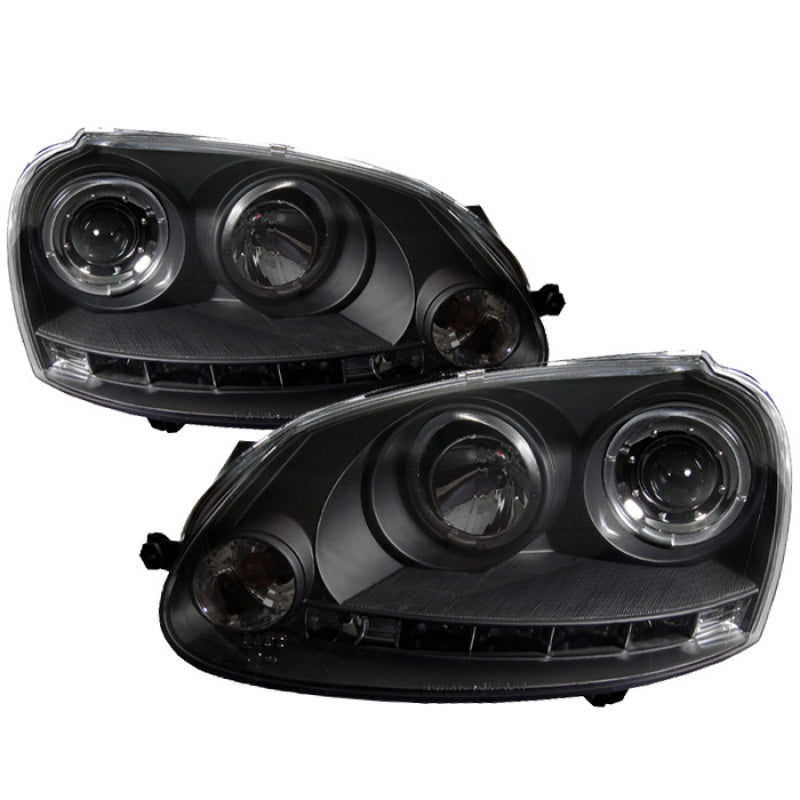 SPYDER 5012098 Spyder Volkswagen GTI 06-09/Jetta 06-09 Halogen Model Only - LED Halo DRL Black PRO-YD-VG06-HL-BK