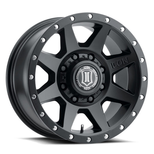 ICON 1817858150SB Rebound 17x8.5 8x170 6mm Offset 5in BS 125mm Bore Satin Black Wheel
