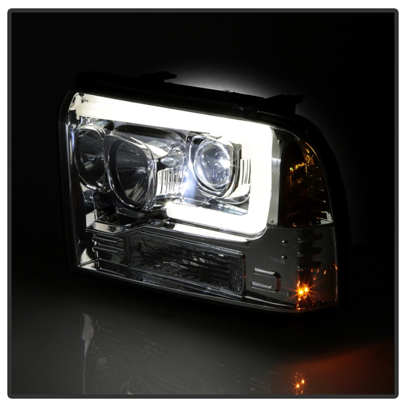 SPYDER 5087904 Spyder Platinum Ford F250/350/450 05-07 High-Power LED Module Proj. Headlights-Chrome (PRO-YD-FS05V2