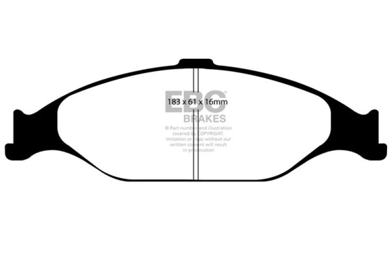 EBC DP41242R 99-04 Ford Mustang 3.8 Yellowstuff Front Brake Pads