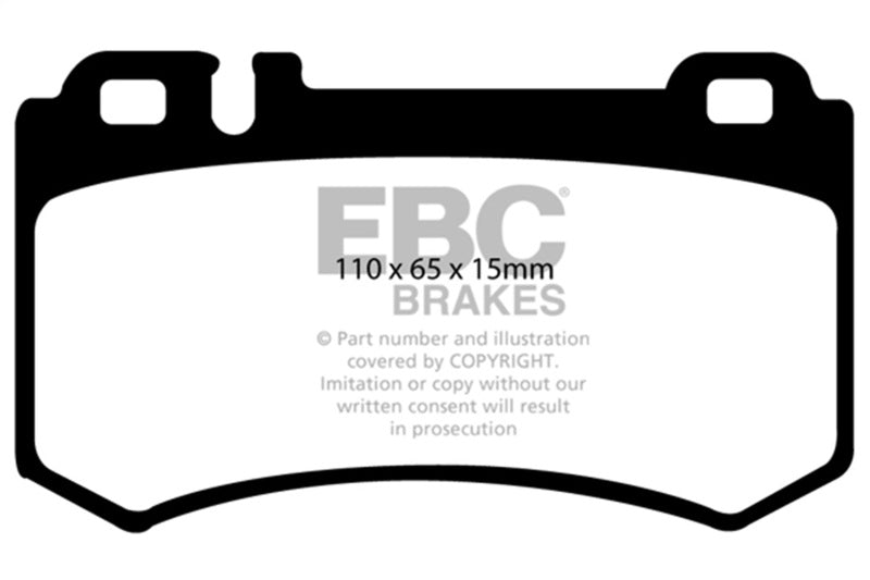 EBC DP41490R 03-06 Mercedes-Benz CL55 AMG 5.4 Supercharged Yellowstuff Rear Brake Pads