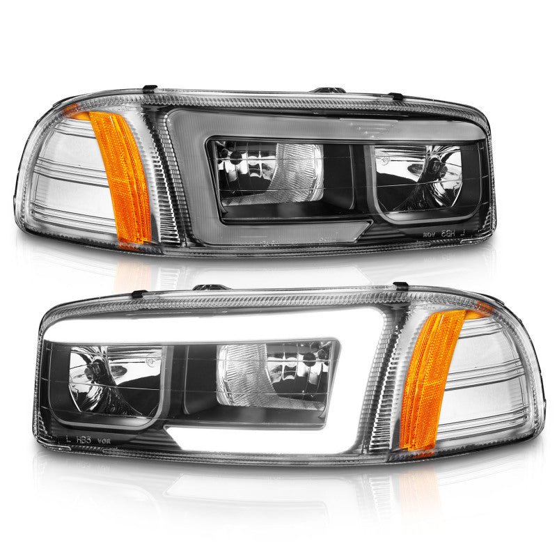 ANZO 111522 99-17 GMC Sierra/Denali Headlights Black Amber (w/C Light Bars)