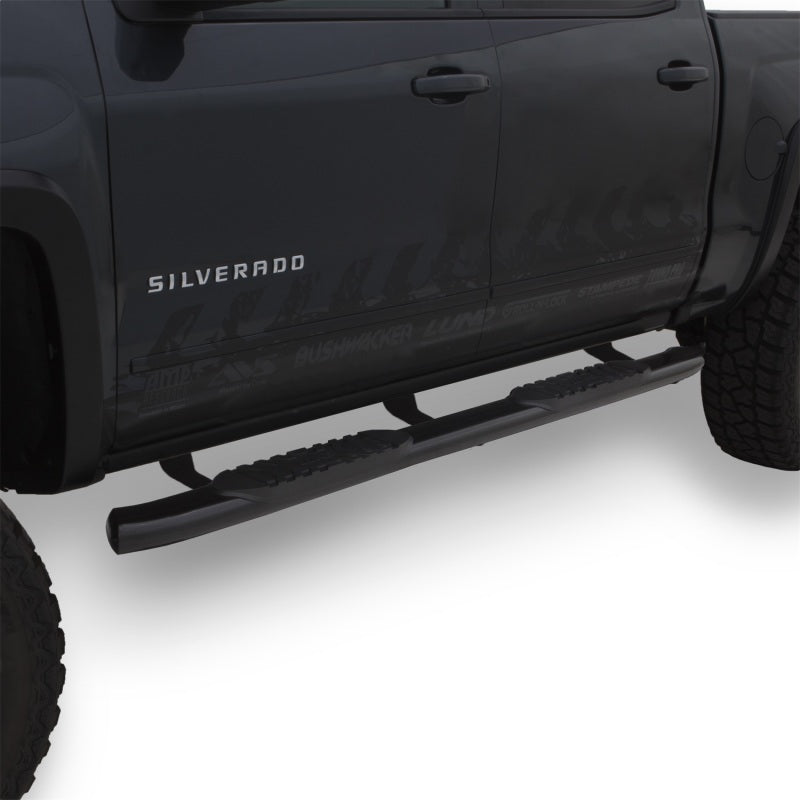 LUND 23810563 Lund 2019 Chevrolet Silverado 1500 Crew Cab 5in Oval Curved Steel Nerf Bars - Black