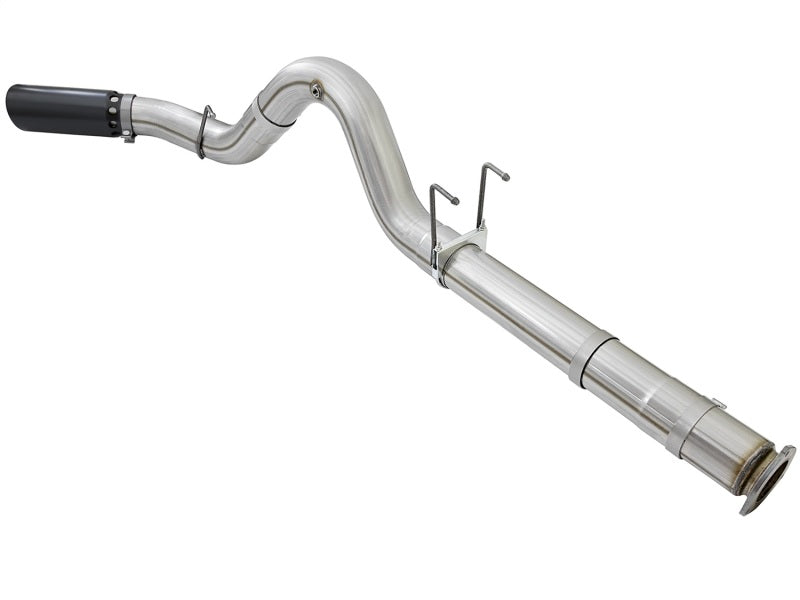 aFe 49-03090-B ATLAS 5in DPF-Back Alum Steel Exhaust System w/Black Tip 2017 Ford Diesel Trucks V8-6.7L (td)