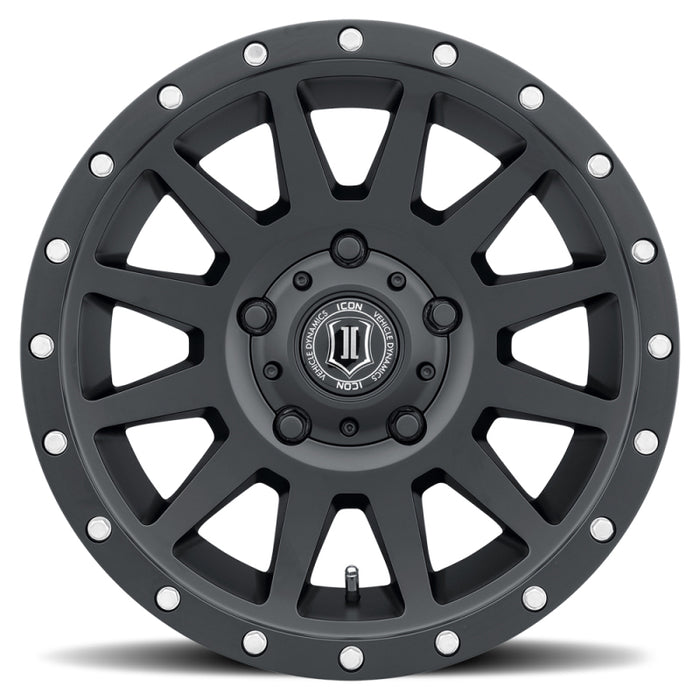ICON 2017855557SB Compression 17x8.5 5x150 25mm Offset 5.75in BS 110.1mm Bore Satin Black Wheel