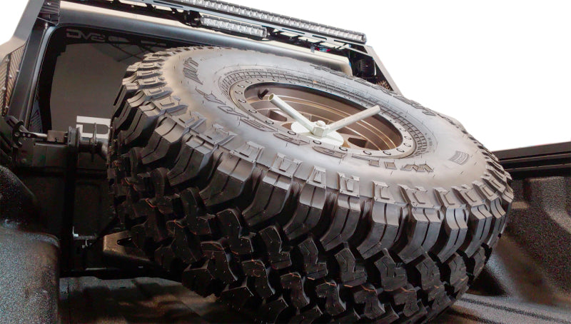 DV8 Offroad TCGL-01 2019+ Jeep Gladiator In-Bed Adjustable Tire Carrier