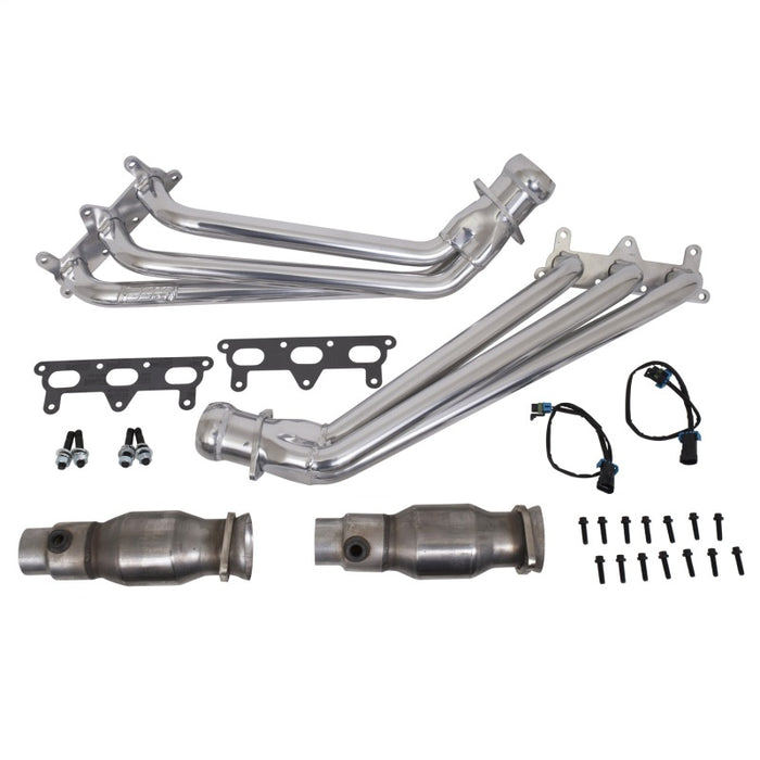 BBK 40410 10-11 Camaro V6 Long Tube Exhaust Headers With Converters - 1-5/8 Silver Ceramic