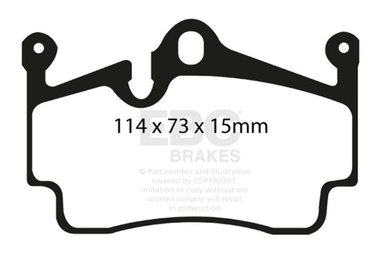 EBC DP51920NDX 09-12 Porsche Boxster (Cast Iron Rotors only) 2.9 Bluestuff Rear Brake Pads