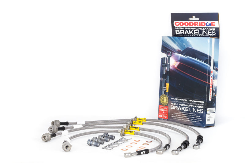 Goodridge 20040 17-20 Honda Civic Si (Si Model Only) Stainless Steel Brake Line Kit