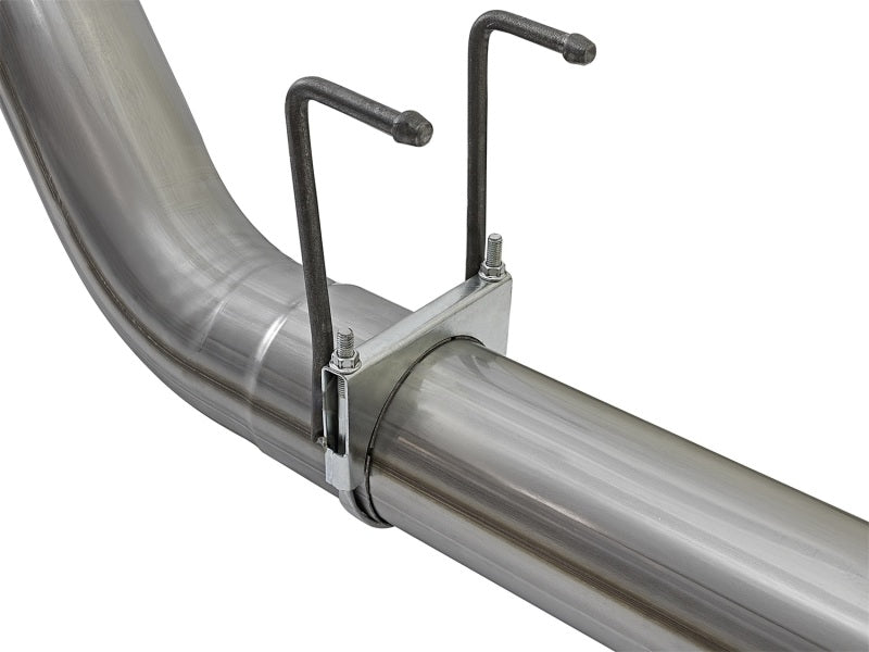 aFe 49-43090-B Large Bore-HD 5in DPF Back 409 SS Exhaust System w/Black Tip 2017 Ford Diesel Trucks V8 6.7L(td)