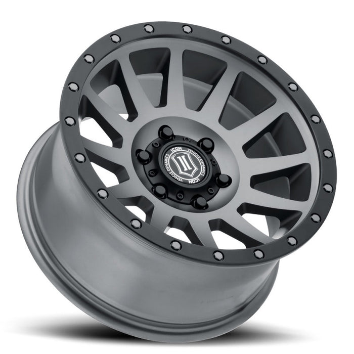 ICON 2017857345TT Compression 17x8.5 5x5 -6mm Offset 4.5in BS 71.5mm Bore Titanium Wheel