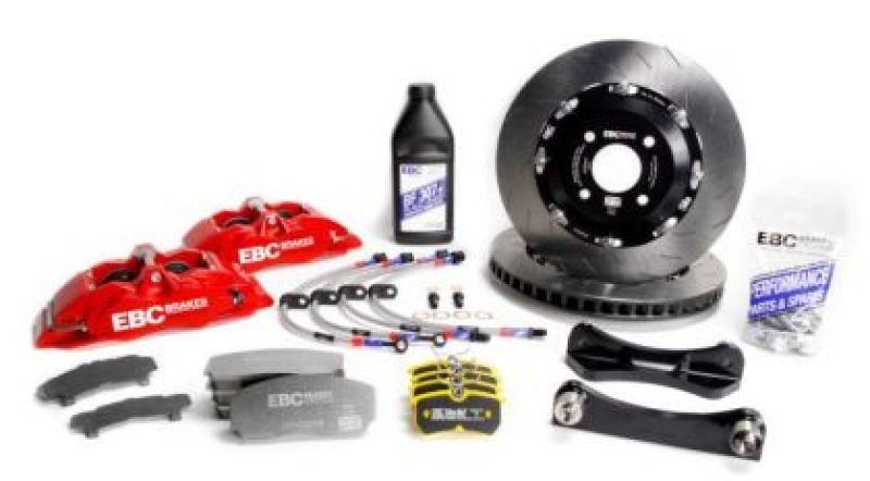 EBC BBK035RED-1 Racing 14-19 BMW M3 F80/F82/F87 3.0T Red Apollo-4 380mm Rotors Front Big Brake Kit