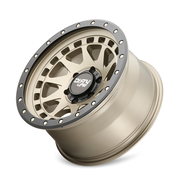 Dirty Life 9311-7973MGD12 9311 Enigma Pro 17x9/5x127 BP/-12mm Offset/71.5mm Hub Satin Gold Wheel - Beadlock