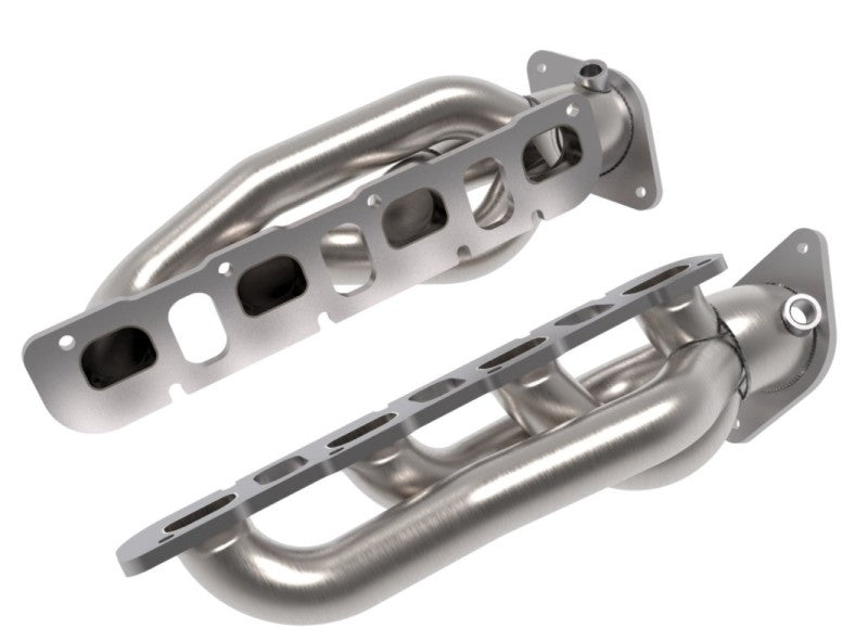 aFe 48-32030 Power Twisted Steel 304SS Shorty Header 2021 RAM 1500 TRX V8-6.2L (uncoated)