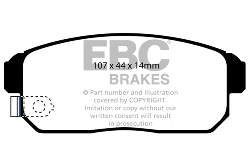 EBC DP51691NDX 03-12 Mazda RX8 1.3 Rotary (Standard Suspension) Bluestuff Rear Brake Pads