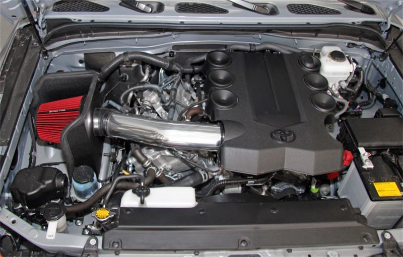 Spectre 9002 10-18 Toyota FJ 10-15 4Runner V6-4.0L F/I Air Intake Kit - Polished w/Red Filter