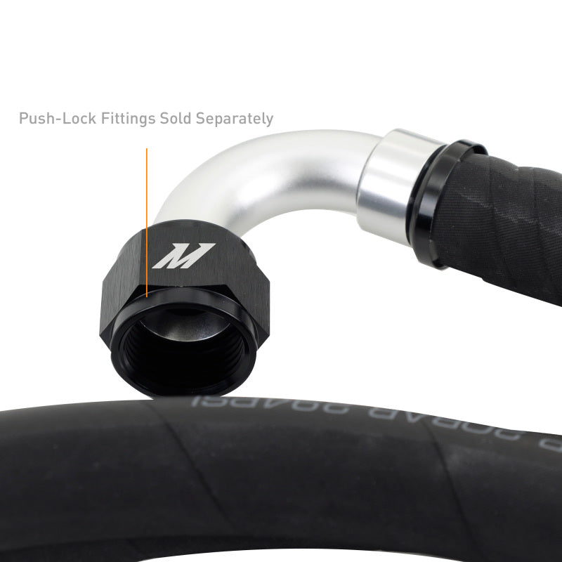 Mishimoto MMHOSE-PL-12-240 Push Lock Hose, Black, -12AN, 240in Length