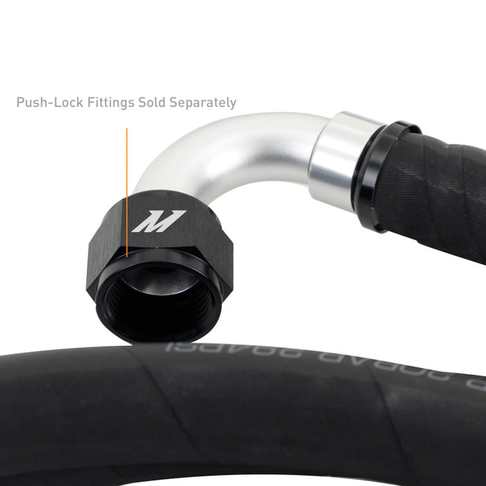 Mishimoto MMHOSE-PL-12-240 Push Lock Hose, Black, -12AN, 240in Length