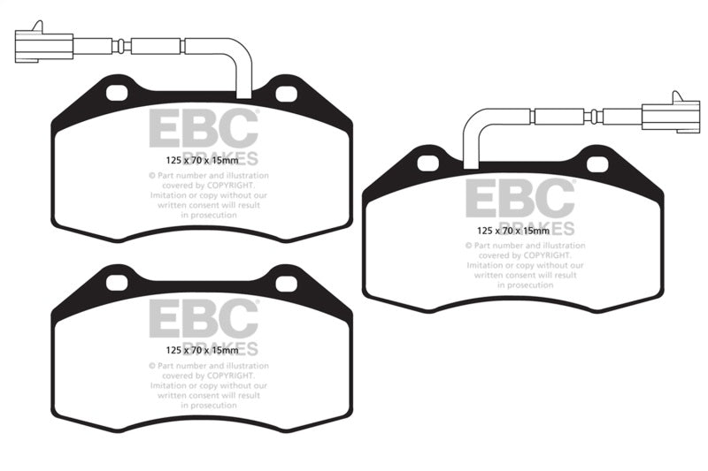EBC DP32021/2C 14+ Alfa Romeo 4C 1.75 Turbo Redstuff Front Brake Pads