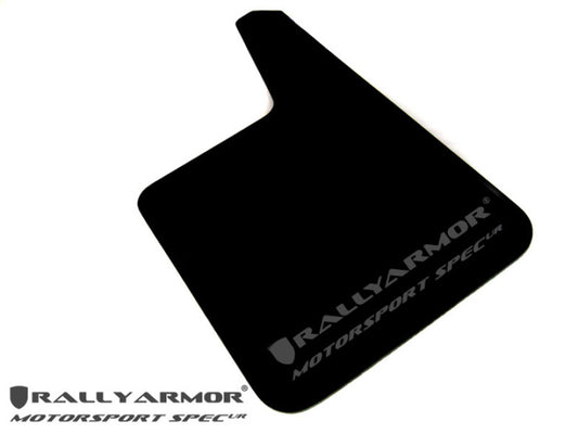 Rally Armor MF20-MSUR-BK/GY Universal Fit (No Hardware) Motorsport Spec Black UR Mud Flap w/ Gray Logo