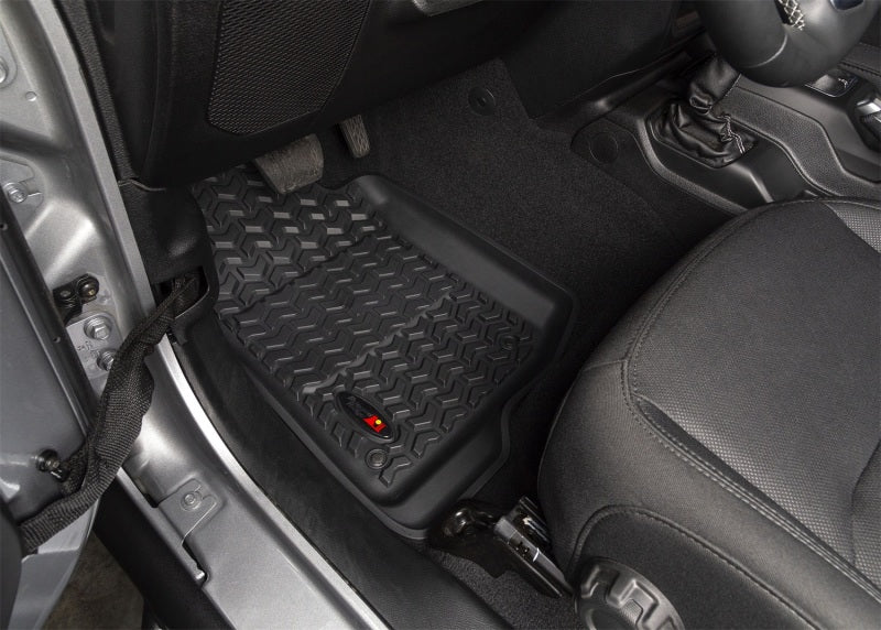Rugged Ridge 12988.05 Floor Liner Front/Rear/Cargo Black 18-21 Jeep Wrangler JL 4 Dr (Excl. 4XE Models)