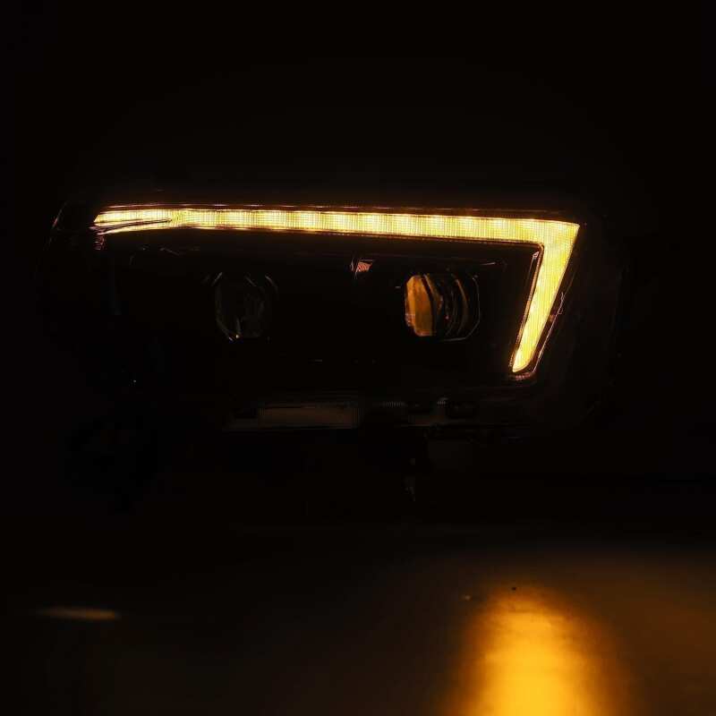 AlphaRex 880756 10-13 Toyota 4Runner LUXX LED Proj Headlights Plank Style Alpha Black w/Seq Signal/DRL