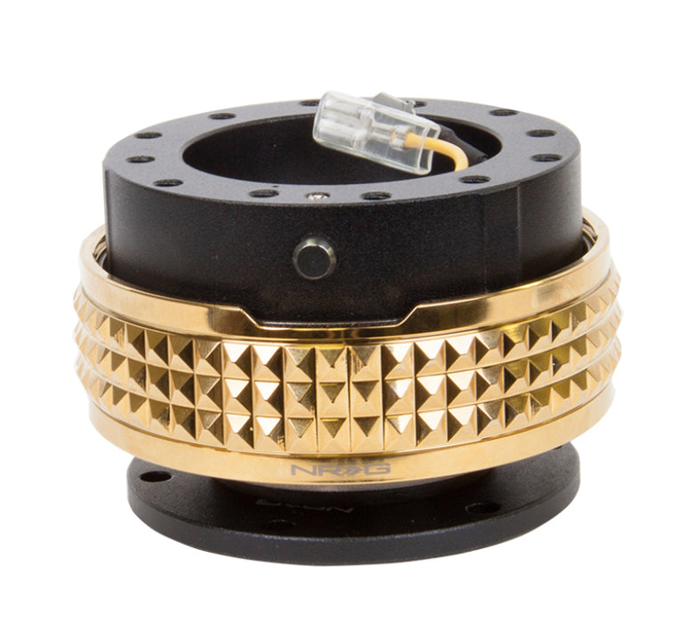 NRG SRK-210BK/CG Quick Release Kit - Pyramid Edition - Black Body / Chrome Gold Pyramid Ring