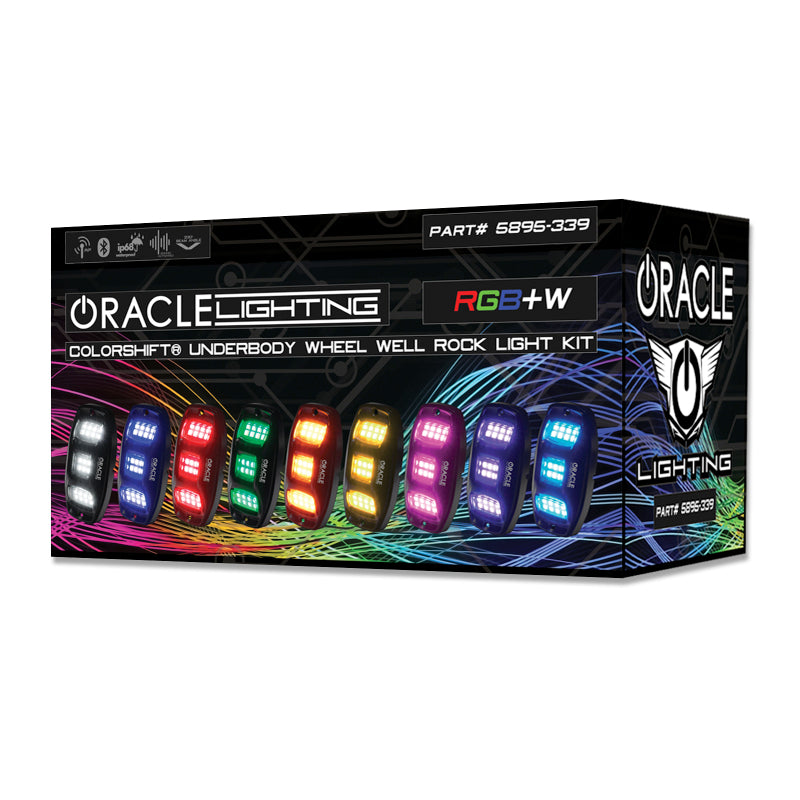 ORACLE Lighting 5895-339 Oracle Underbody RGB+W Wheel Well Rock Light Kit - 4 PCS - ColorSHIFT SEE WARRANTY