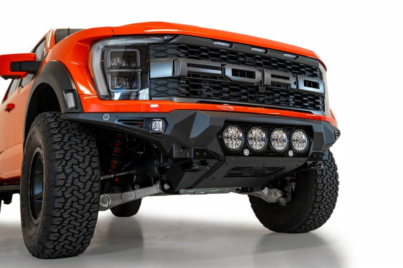 Addictive Desert Designs F210014110103 2021+ Ford Raptor Bomber Front Bumper w/ 4 Rigid 360 6in Light Mounts