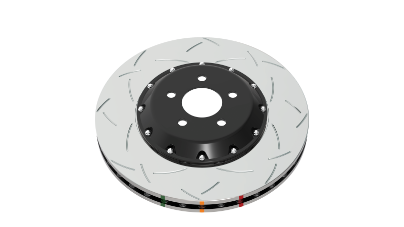 DBA DBA52218BLKS 03-05 Evo 8/9 Front Slotted 5000 Series 2 Piece Rotor Assembled w/ Black Hat