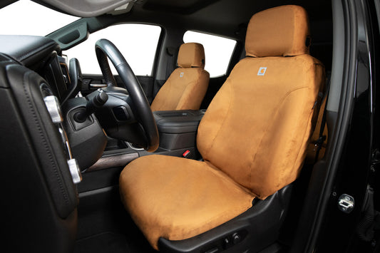 Covercraft SSC2533CABN 19-24 Chevrolet Silverado Carhartt SeatSaver Custom Front Row Seat Covers - Brown