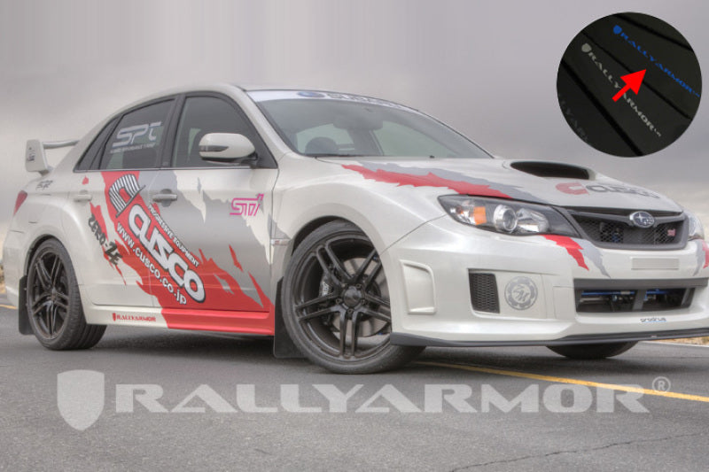 Rally Armor MF19-UR-BLK/BL 11-14 Subaru WRX/STI (Sedan Only) Black UR Mud Flap w/Blue Logo