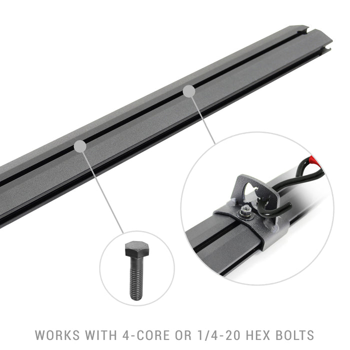 Go Rhino 5935011T Universal XRS 49 3/4 Cross Rail Accessory Set - Tex. Black