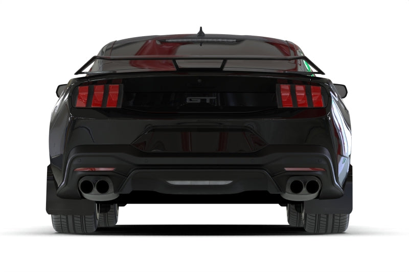 Rally Armor MF126-UR-BLK-MBK 2024+ Ford Mustang Black UR Mud Flap w/ Metallic Black Logo