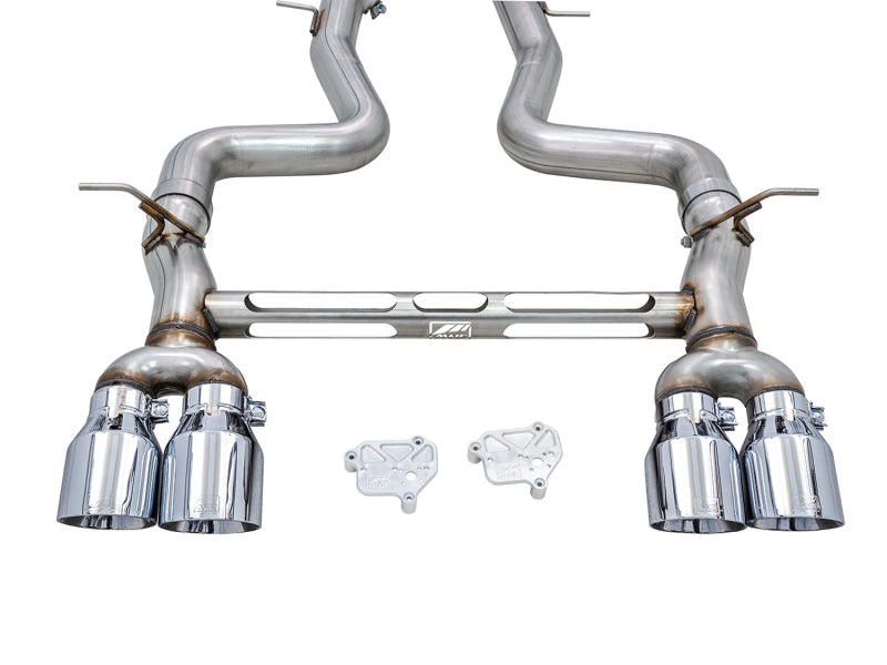 AWE Tuning 3020-42082 BMW F8X M3/M4 Track Edition Catback Exhaust - Chrome Silver Tips