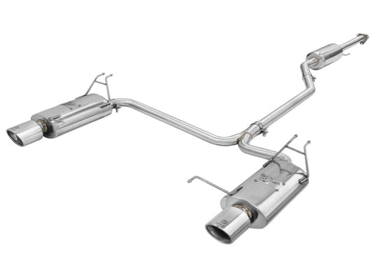 aFe 49-36612 Takeda Exhaust 2.25in to 2in Dia 304SS Cat-Back w/Polished Tips 08-12 Honda Accord Coupe V6 3.5L
