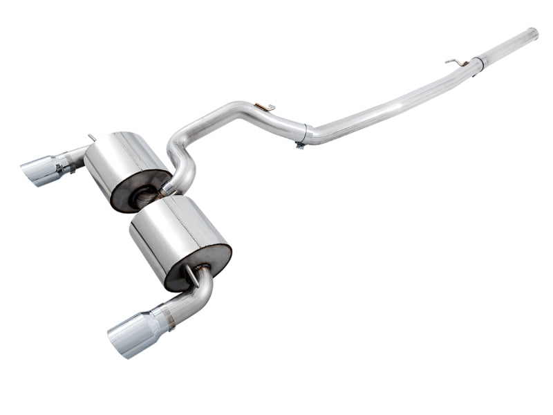 AWE Tuning 3015-32088 Ford Focus RS Touring Edition Cat-back Exhaust- Non-Resonated - Chrome Silver Tips