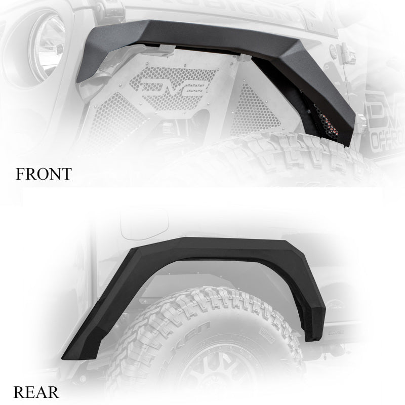 DV8 Offroad FDGL-02 2019+ Jeep Gladiator Armor Fenders