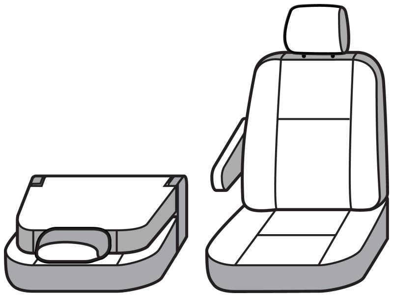 Covercraft SS3434PCCH 12-20 Nissan NV Polycotton SeatSaver Custom Front Row Seat Covers - Charcoal